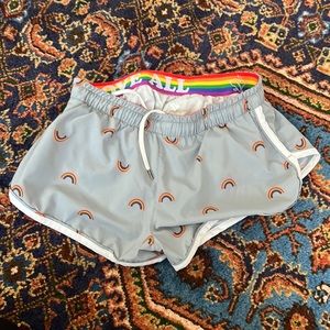Rabbit Running rainbow shorts women’s small